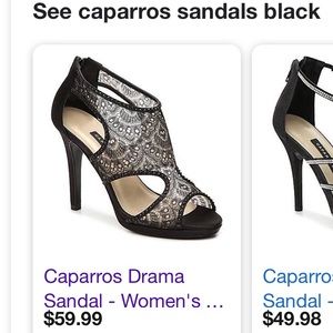 Caparros Black Drama Sandals!!